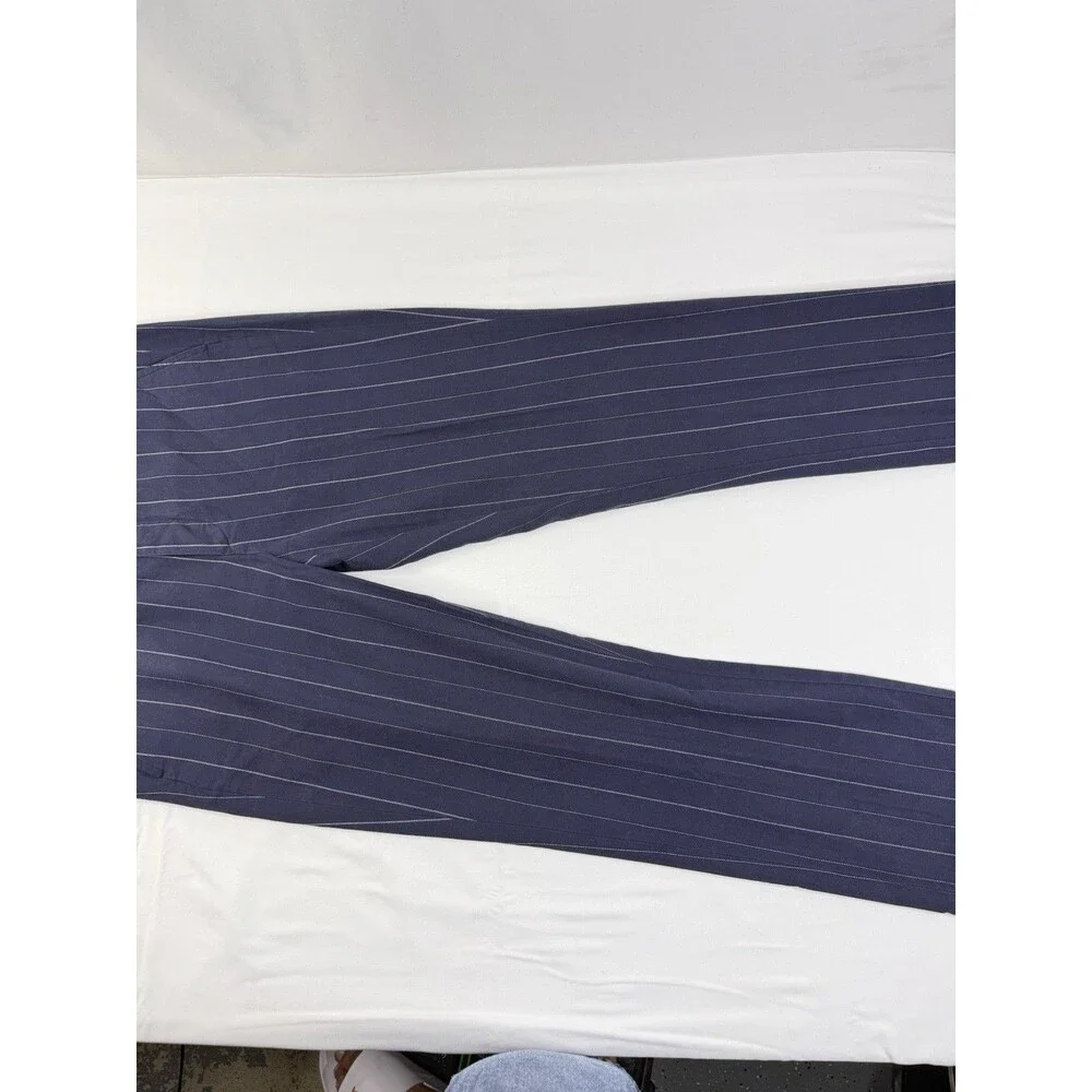 Polo Rugby Ralph Lauren Men’s Blue Pinstripe Cotton Dress Pants Size 32 NWT